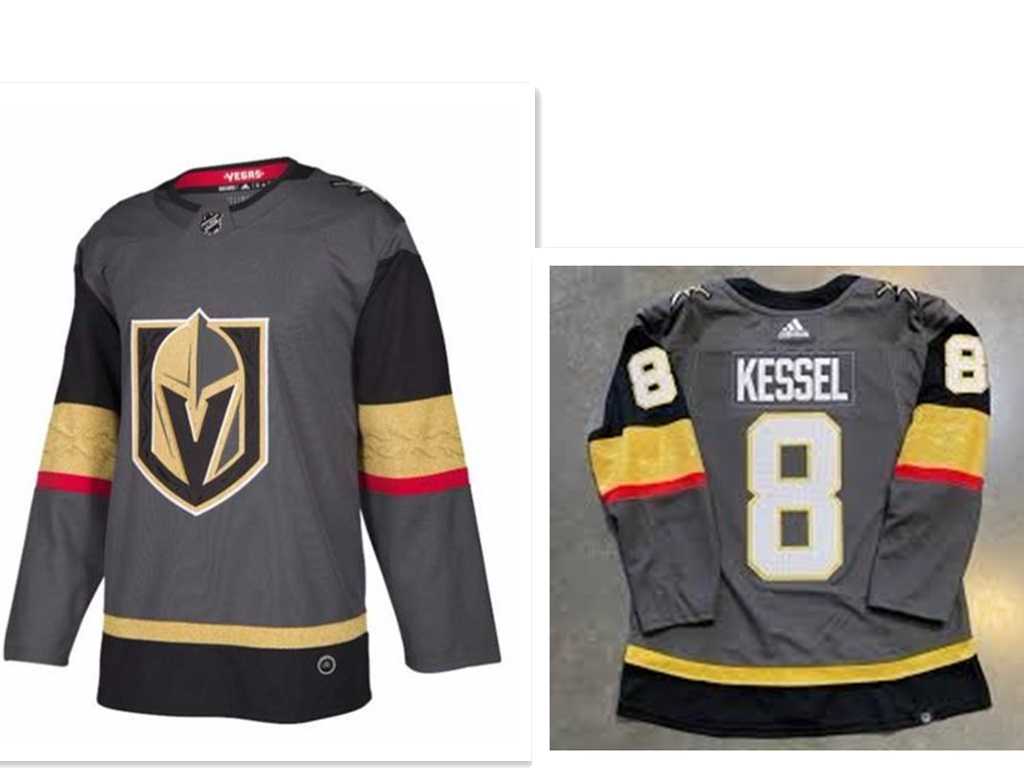 Mens Vegas Golden Knights #8 Phil Kessel Gray Adidas NHL Home Jersey